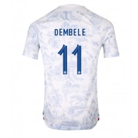 Frankreich Ousmane Dembele #11 Auswärtstrikot WM 2022 Kurzarm